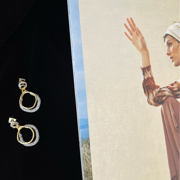 🆕 Alexis Bittar Solanales Gold Crystal Orbit Drop Post Earring 🆕🎁 - Picture 5 of 7